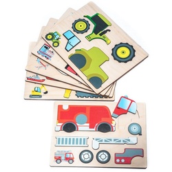 EDUPLAY Lernspielzeug Magnetpuzzle Transport bunt