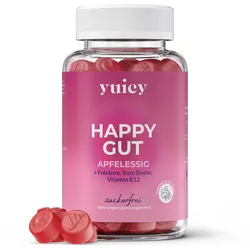 yuicy® Happy Gut - Apfelessig Fruchtgummies | Natürliches Probiotikum für deine Darmgesundheit Fruchtgummi 60 St
