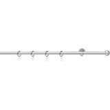 Good Life Gardinenstange GOOD LIFE "BOLA" Gr. 2, grau (chromfarben), L:350cm Ø:16mm, Kunststoff, Metall, Gardinenstangen, mit Ringen