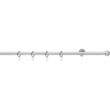 Good Life Gardinenstange GOOD LIFE "BOLA" Gr. 2, grau (chromfarben), L:350cm Ø:16mm, Kunststoff, Metall, Gardinenstangen, mit Ringen