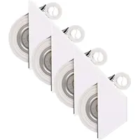 Inovatec 4 x INOVATEC Rollladen Halbeinlass Gurtwickler weiß Mini