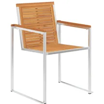 vidaXL Gartenstuhl 60,5 x 75,5 x 30 cm braun 2 St.