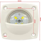 Schwarze Und Weiße Schrankleuchte Aus Nylon-kunststoff, 12v Led-beleuchtung, Geeignet Für Hardware-zubehör Für Boote, Yachten Und Wohnmobile, Schrankbeleuchtung, Weiße Schrankleuchte.