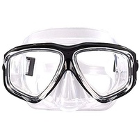 WOWDECOR Tauchmaske für Erwachsene und Kinder mit Kurzsichtigkeit Kurzsichtig, Schnorchelmaske Taucherbrille Dioptrin Dioptrien Korrektur, Schwarz (-3,5)