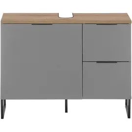 BASIC by Balculina Waschbeckenunterschrank Denver 80 x 60 x 35 cm Grau