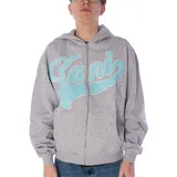 Karl Kani Star Logo Oversized Full Zip Hoodie in Grau, Größe S