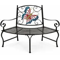 DanDiBo Ambiente Baumbank Halbrund 140 x 60 x 100 cm Braun