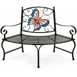 DanDiBo Ambiente Baumbank Halbrund 140 x 60 x 100 cm Braun