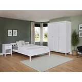 Mid.you Einzelzimmer, Weiß, Holz, Kiefer, massiv, 5 Fächer, Schlafzimmer, Komplette Schlafzimmer