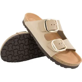 Piece of Mind Comfort Pantoletten Ergonomisches Fußbett, pflanzlich gegerbtes Nubuk Leder, Äußerst bequemes Laufen