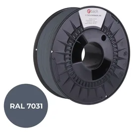 C-Tech Tisková struna (filament) PREMIUM LINE, PLA, šedomodrá, RAL7031, 1,75mm, 1kg