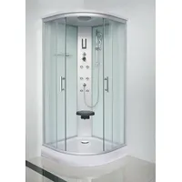 SANOTECHNIK Scala Komplettdusche 90 x 215 cm schwarz/weiß