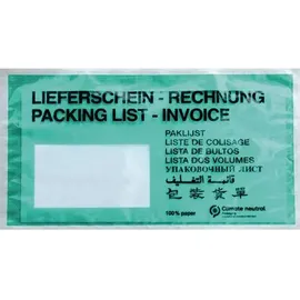 Neutralware Warenbegleitpapiertasche DL Papier d.grün 1.000St.