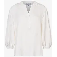 More & More Bluse fließende Viskosebluse mit 3/4 Arm Weiß 44