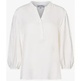 More & More Bluse fließende Viskosebluse mit 3/4 Arm Weiß 44
