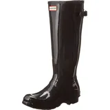 Hunter Damen Original Back Adjustable Gloss Tall Gummistiefel, Schwarz (Black), 38 EU - 38 EU