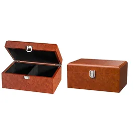 Philos Schachfigurenbox, Wurzelholzoptik, 240 x 155 x 115 mm