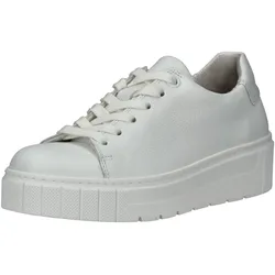 Sneaker GABOR COMFORT "Gabor Comfort Sneaker Leder", Damen, Gr. 38, weiß, Leder, casual, Schuhe