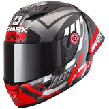 Shark Race-R Pro GP 06 Replica Zarco Winter Test Integralhelm - Dunkelgrau/Grau/Rot - XS