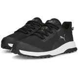 Puma Herren Fusion Grip Golfschuh, Black Silver Quiet Shade, 42.5 EU