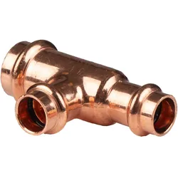 Kupfer Pressfitting T-Stück reduziert 22 x 15 x 15 mm V+M-Kontur DVGW