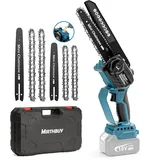 Mini Kettensäge 6&8 Zoll, Bürstenlose Kettensäge Elektro mit verbesserter Kettenschmierung,Kompatibel mit Makita 18V Akku,Ohne Akku,Handkettensäge für Gartenscheren,Holzschneidenz (Neueste Form)