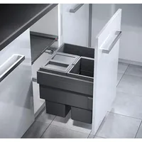 Livingpoint24 Einbaumülleimer 50 l Grau