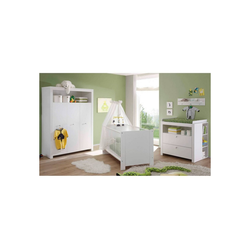 Lomadox Babyzimmer-Komplettset OLBIA-19, (5-tlg), Babyzimmer Set inkl. Gitterbett in weiß weiß