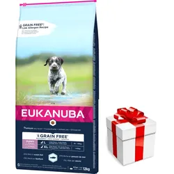 EUKANUBA Puppy&Junior Large Breeds Grain Free 12kg + Überraschung für den Hund