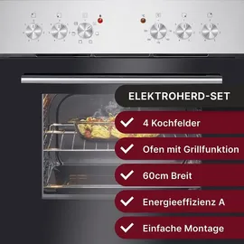 Bomann EHBC 7935 IX Herdset mit Glaskeramikkochfeld