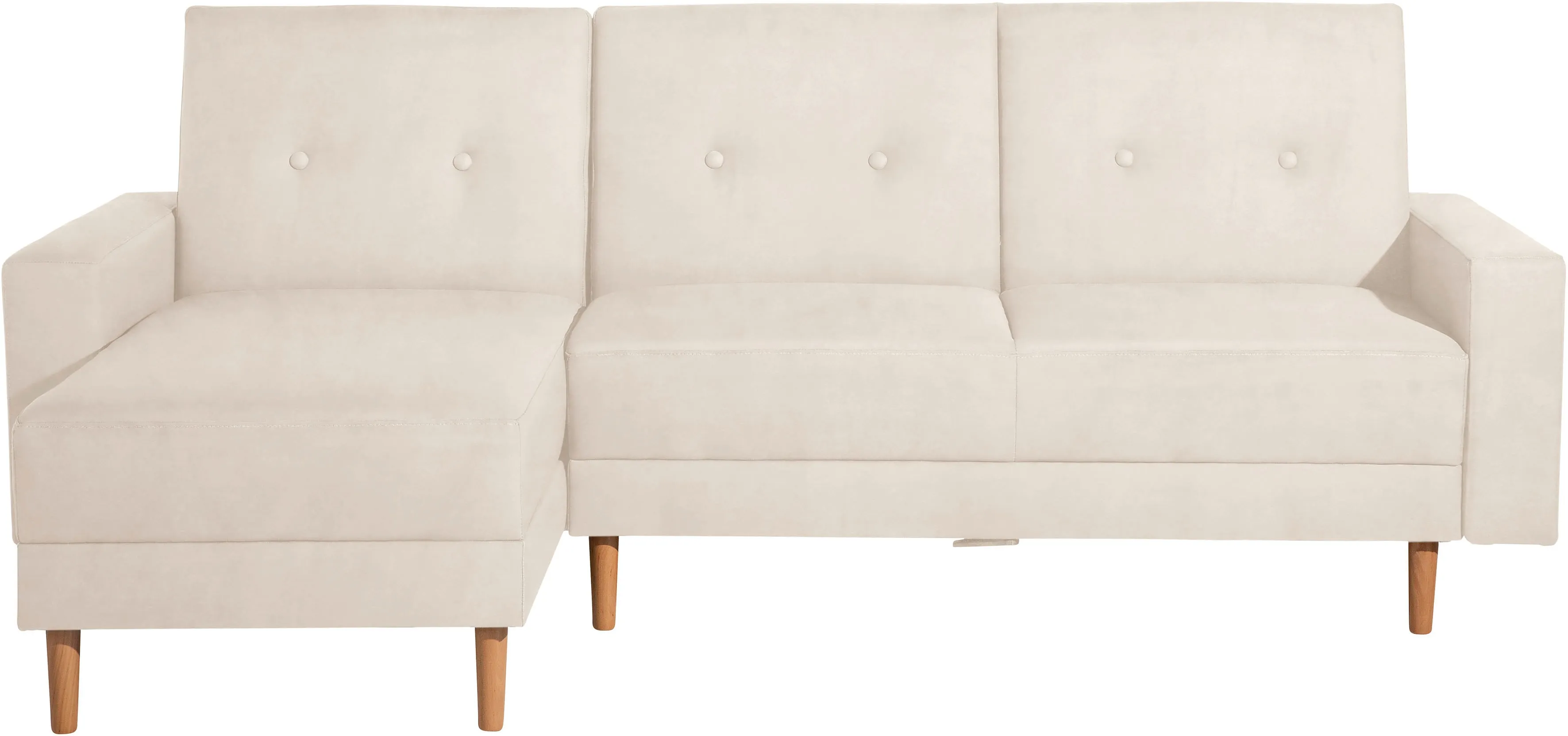 Max Winzer® Ecksofa »Just Chill«, Schlafsofa mit Recamiere, Rückenverstellung, inklusive Stauraumhocker Max Winzer® creme