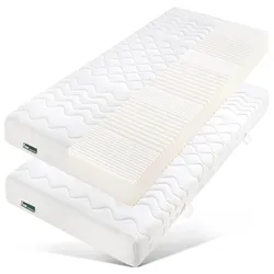 Komfortschaummatratze FAN "ProVita Flex 21 S ECO, Matratze in 90x200 cm, 140x200" Gr. 3, weiß, B:90cm H:21cm L:200cm, Bezug: 100% Polyester, Matratzen, Matratze in 3 Härtegraden und diversen Größen erhältlich