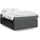vidaXL Boxspringbett 140 x 200 cm Dunkelgrau