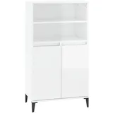 vidaXL Highboard 60 x 110 x 36 cm Hochglanz-Weiß
