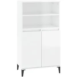 vidaXL Highboard 60 x 110 x 36 cm Hochglanz-Weiß