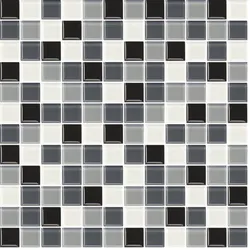 Premium Mosaic Glasmosaik grau 30x30 cm glanz MOS25MIX2