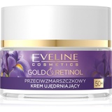 Eveline Cosmetics Gold & Retinol stärkende Creme gegen Falten 50+ 50 ml