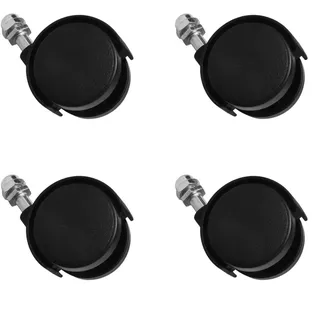 Ersatzrollen für elektrische Ölheizung, 4 Stück, 40 x 30 mm, omnidirektionale Räder, schwarze Kunststoff-Räder für Heizkörper (ohne Bremse)