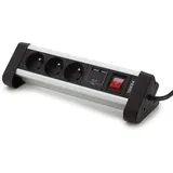 Perel 3-Fach Tisch-Steckdosenleiste mit 2 Usb-Ports - 2.4 A - Stecker-Typ E (Französisches System)