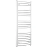 SANOTECHNIK Badheizkörper Bari gebogen 1188 x 600 mm Weiß mit Mittelanschluss