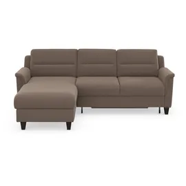 sit&more Ecksofa SIT & MORE "Farö L-Form", grau (taupe), B:234cm H:90cm T:168cm, Sofas, Ecksofa, inklusive Federkern, wahlweise mit Bettfunktion und Bettkasten