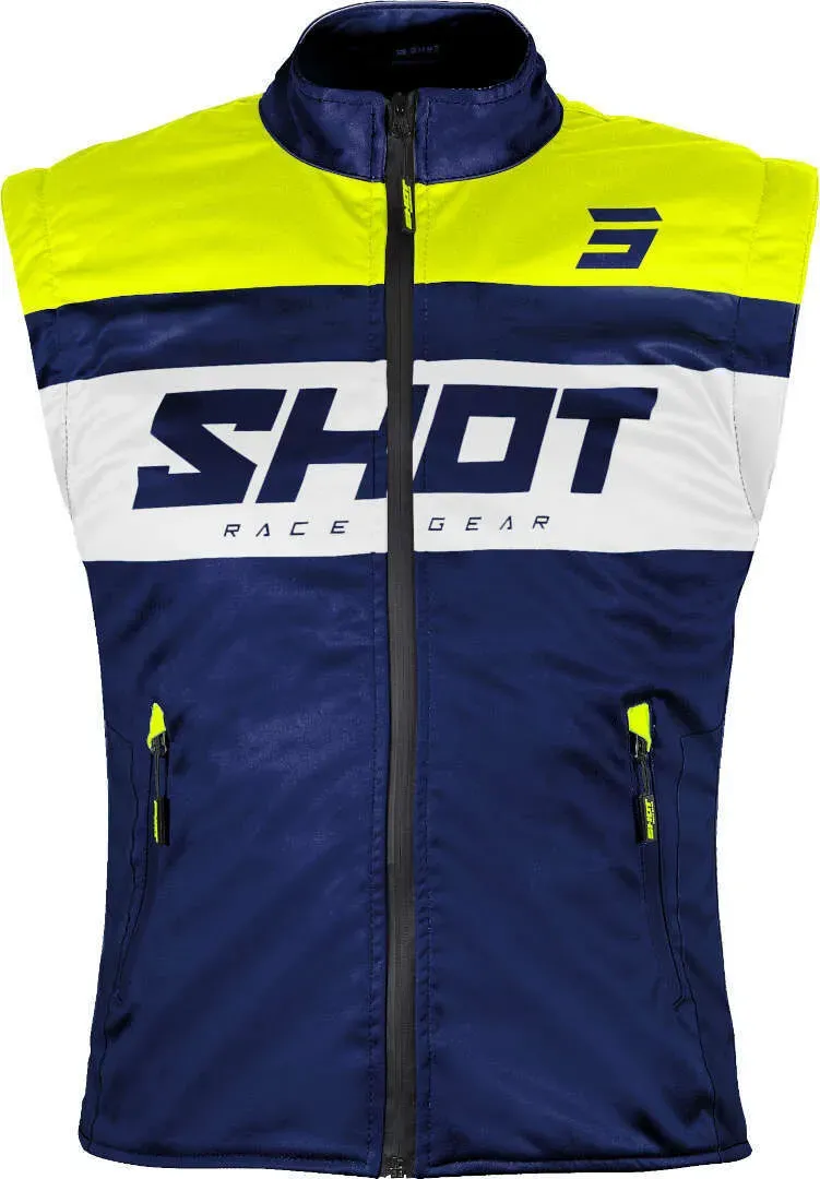 Shot Bodywarmer Lite Motorcross Vest, blauw-geel, M