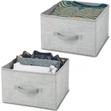 mDesign Aufbewahrungsbox 2er Set grau