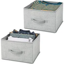 mDesign Aufbewahrungsbox 2er Set grau