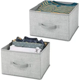 mDesign Aufbewahrungsbox 2er Set grau