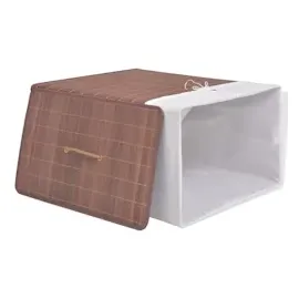 vidaXL Bambus-Wäschekorb Rechteckig Braun