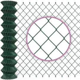 B!Home Maschendrahtzaun Gartenzaun grün : 80 cm x 15 m