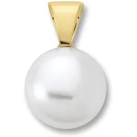 Kettenanhänger ONE ELEMENT "Anhänger aus 585 Gelbgold", weiß (gold), Schmuckanhänger, Damen, Gelbgold 585 Gold Perlen, Gelbgold 585, Gold, Perlen, Kettenanhänger, Ihr persönliches Symbol – liebevoll gearbeitet für jeden Tag