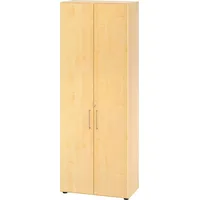 bümö Aktenschrank abschließbar, Büroschrank Holz 80cm breit in Ahorn - abschließbarer Schrank mit Aktenregal für's Büro & Arbeitszimmer, Büro Möbel