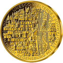 100-Euro Goldmünze 2016 "UNESCO-Welterbe-Altstadt von Regensburg", gem. PZ